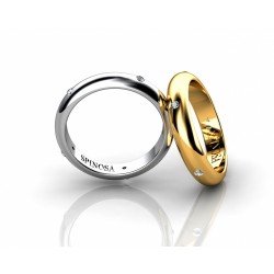 wedding ring with 5 brilliants