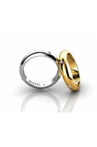 Обручальные кольца из белого золота 18К с бриллиантами