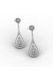 White Gold Earring with 250 Diamonds