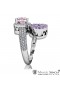 Stylish Ring with Colorful Amethysts and 82 Brilliants