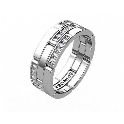 wedding rings with chain design and diamonds