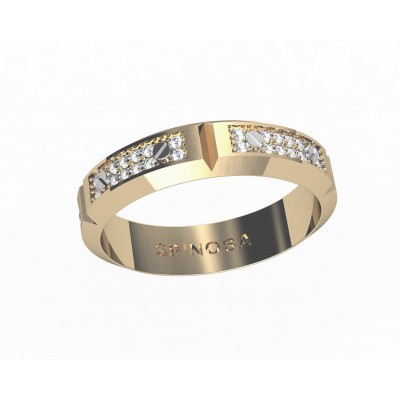 Обручальные кольца из белого золота в форме цепочки, с бриллиантами.