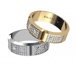 gold wedding ring with a chain design