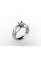elegant engagement ring with central diamond and 22 Brilliants