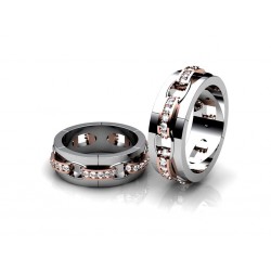 Chain-shape wedding rings with Diamonds