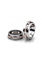 Обручальные кольца в форме цепочки, с бриллиантами
