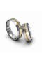 Обручальное кольцо из белого и желтого золота с бриллиантами