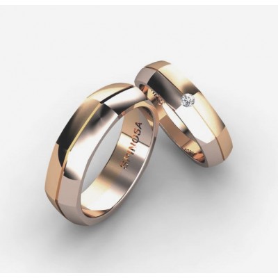 sophisticated octagonal-shaped wedding rings