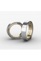 Комбинированные обручальные кольца из золота 18 карат с бриллиантами
