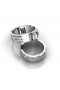 Creative Wedding Ring With Initials in Brilliants on the Bride's Ring
