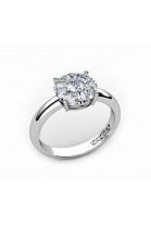 Illusion setting diamond engagement ring