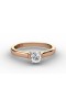 18 karat white gold engagement ring with diamond