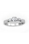 dazzling engagement ring with 3 diamonds and 14 brilliants