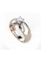 elegant engagement ring with central diamond and 22 Brilliants