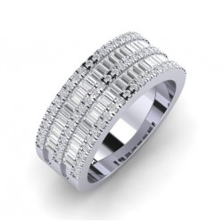 Spiral Shaped 0.22ct Diamond Ring with 46 Brilliants