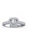 Diamond engagement ring with heart shape Halo