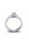 Double Shank Solitaire Ring with Diamonds