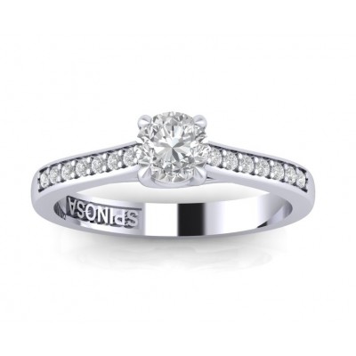 4 crossed claws engagement ring