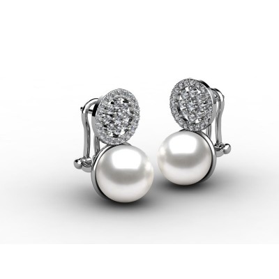 Diamond and Pearl earrings