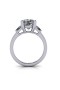 Cushion cut Diamond Trilogy Ring with Baguette 