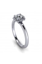 Engagement Ring with Halo Diamonds