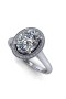 Diamond Oval cut Ring with Halo