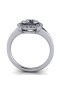 Brilliant with Bezel setting Ring and Diamond Halo