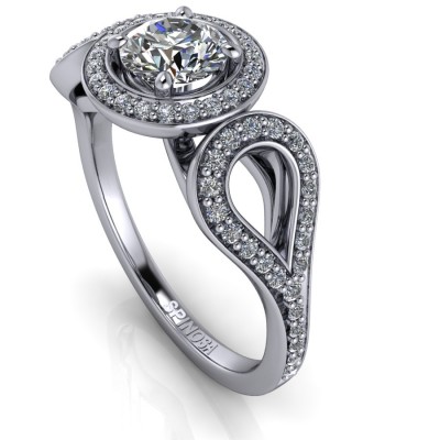 Vintage Style Diamond Ring with Halo
