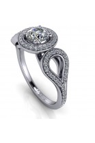 Brilliant Halo Ring with Vintage Style