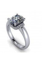 Diamond Oval cut Ring with Brilliants