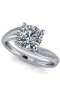 Brilliant Engagement Ring with Cross Claws