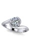 Crossed Bezel Ring with Brilliant Cut Diamonds
