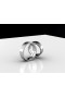 18K customized fingerprint wedding gold ring