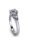 Brilliant Trilogy Ring with Taper cut Diamonds
