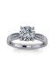 Solitaire Brilliant Ring with lateral filigree