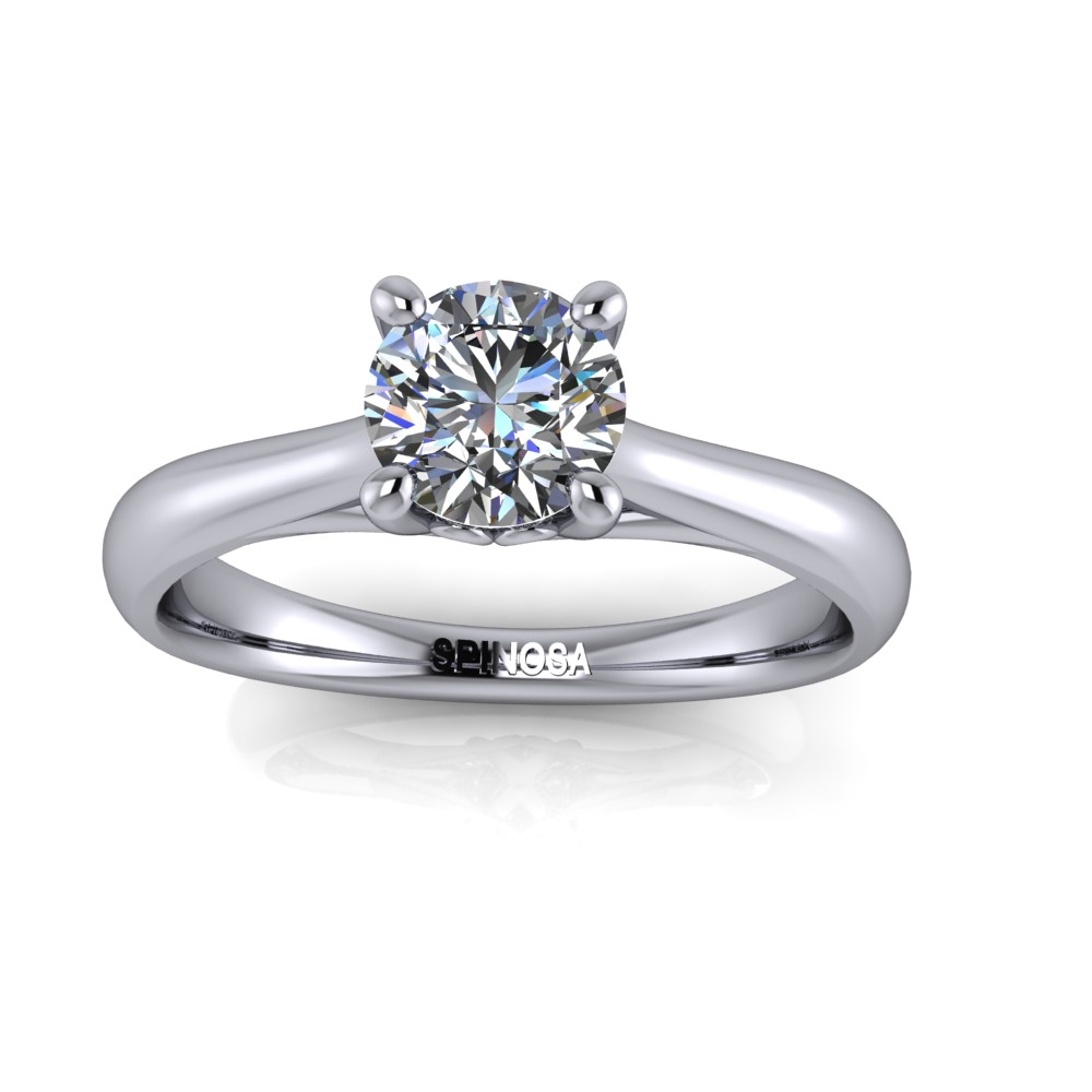 Solitaire with brilliant cut diamond ring