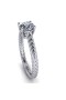 Solitaire Brilliant cut Ring with braided shank