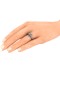 Solitaire Brilliant cut Ring with braided shank