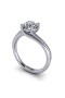 Solitaire Brilliant cut Ring with Diamonds