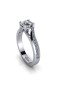 Brilliant Cut Diamond Ring with with crossed Claws