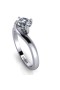 Brilliant Solitaire Ring with Cross Claws