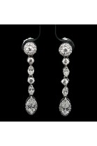 Diamond Earrings with Marquise and Brilliant Cut