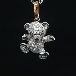 Teddy Bear Diamond Pendant