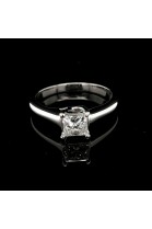 ENGAGEMENT RING WITH 0.70 CT. PRINCESS CUT DIAMOND