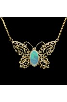 BUTTERFLY PENDANT WITH NATURAL OPAL STONE