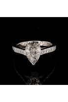 ENGAGEMENT RING WITH 1.53 CT. COLORLESS PEAR CUT DIAMOND