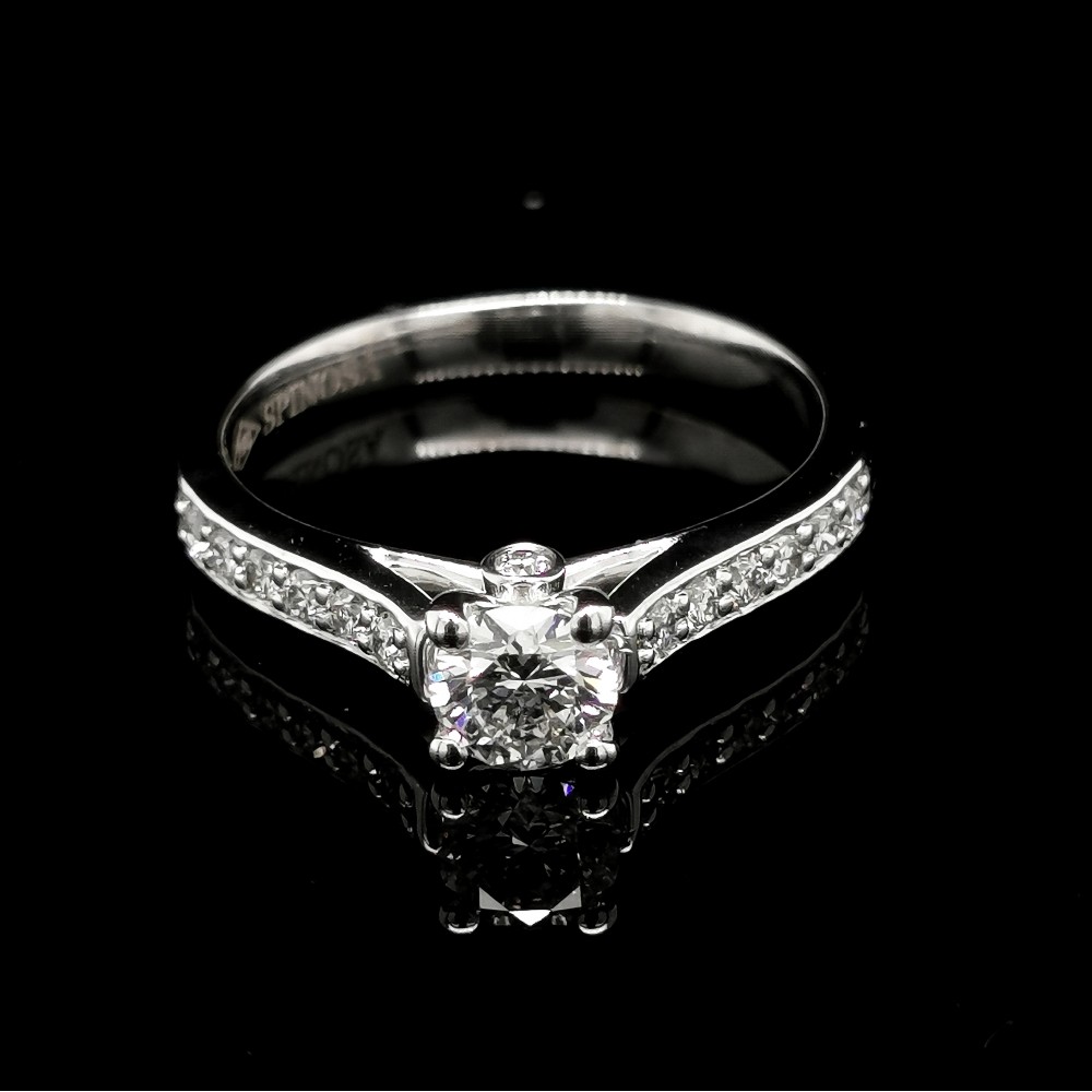 ENGAGEMENT RING WITH 0.40 CT. CENTRAL DIAMOND