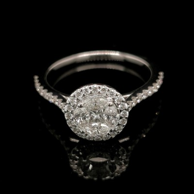 ROSETTA INVISIBLE SETTING DIAMOND RING