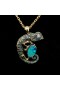 CHAMELEON GOLD PENDANT WITH OPAL AND DIAMONDS