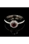 SOLITAIRE RING WITH RUBY AND DIAMONDS